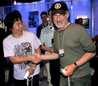 Wii and Spielberg sitting in a tree