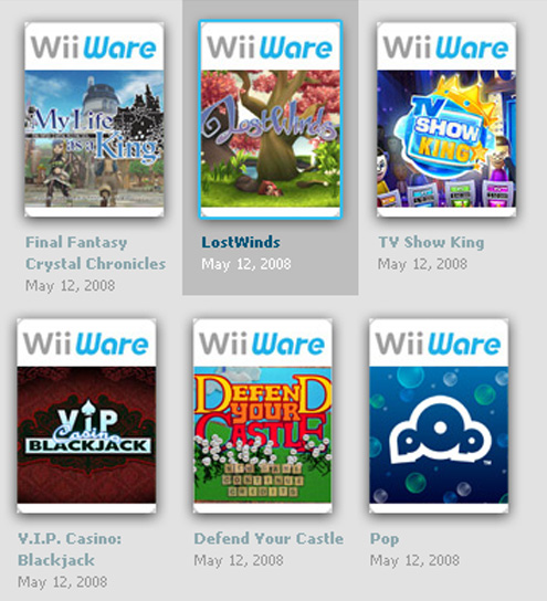 WiiWare launch titles