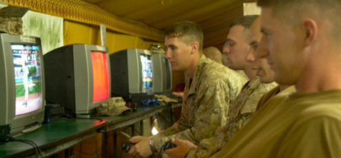 troops playing games