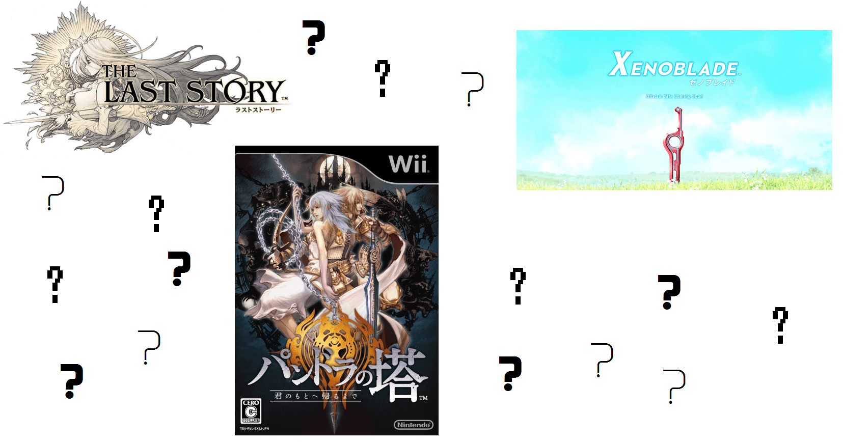 Do you want Xenoblade, The Last Story, and Pandora's Tower to come Stateside? Do you have a stamp and can you write a letter?